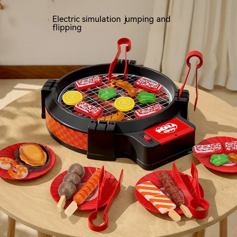 Kids' Play Kitchen Set – Electric Oven & Hot Pot