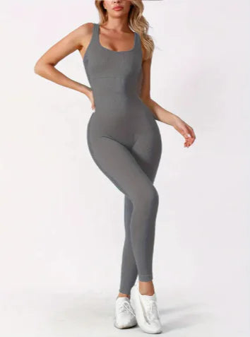 Women's Ribbed Sleeveless Jumpsuit