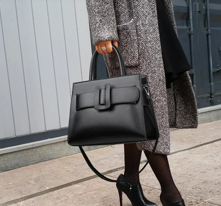 Spacious Black Tote