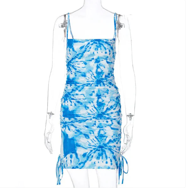 Tie-Dye Drawstring Sundress