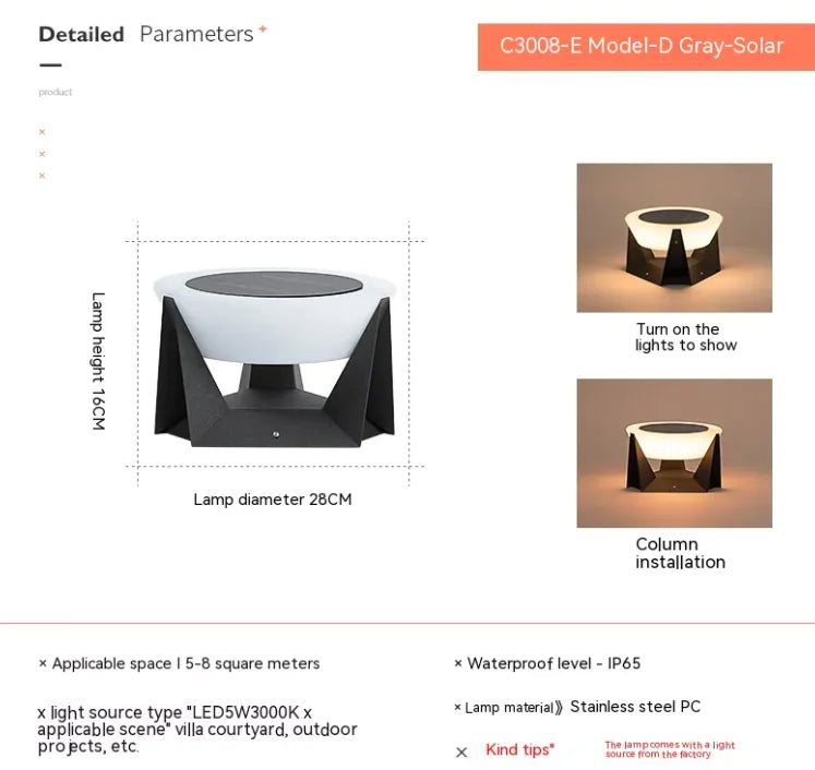 Solar Pillar Lamp